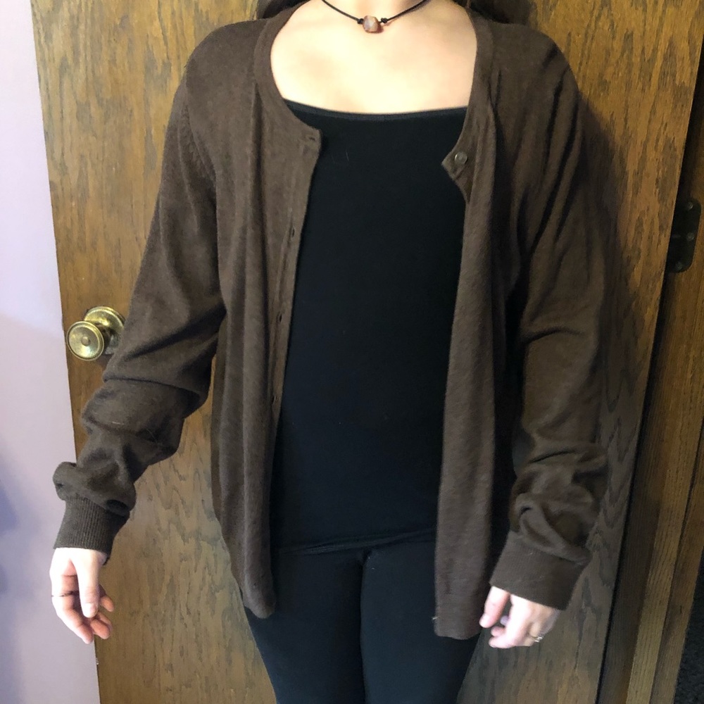 Brown button cardigan